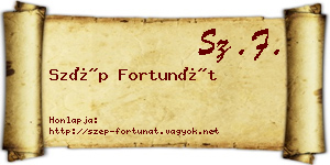 Szép Fortunát névjegykártya